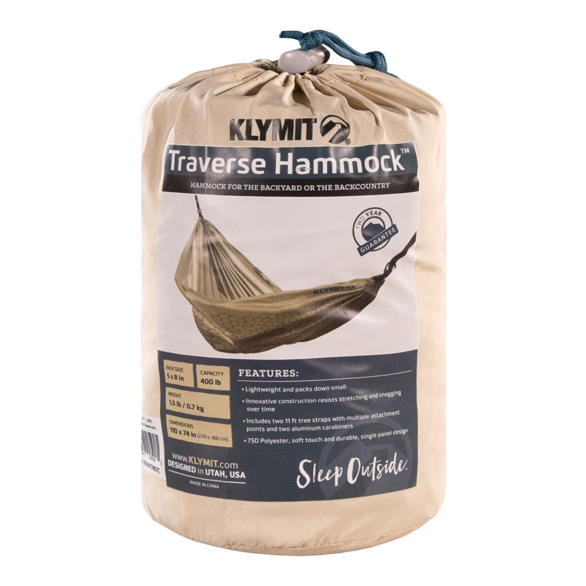 Klymit Traverse Double Hammock Front_Flat