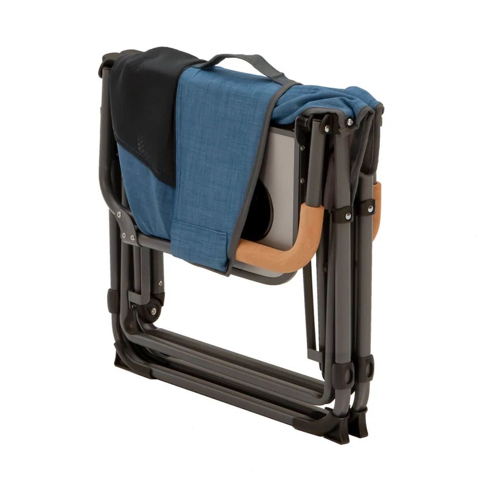 Eureka Director's Chair with Table Front_Three_Fourths_Angled_Right