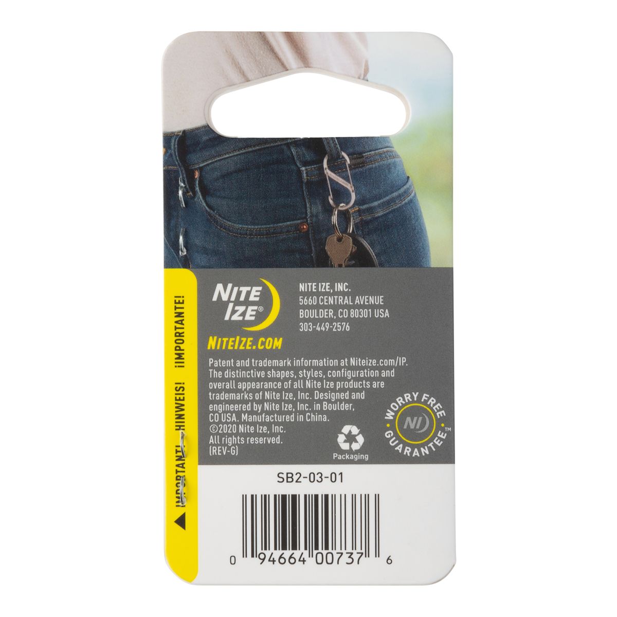 Nite Ize Size #2 S-Biner Back_Flat