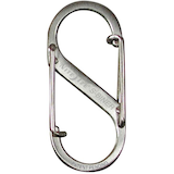 Nite Ize Stainless Steel Size #2 S-Biner Front_Flat