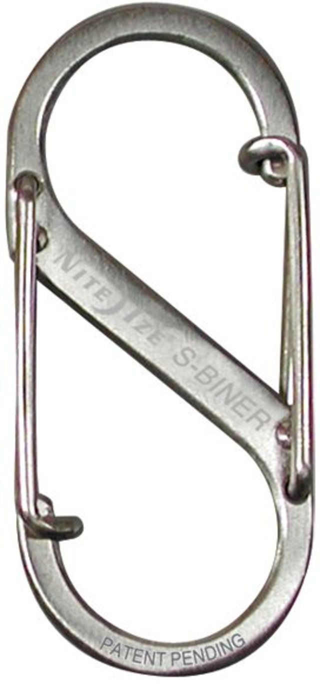 Nite Ize Stainless Steel Size #2 S-Biner Front_Flat