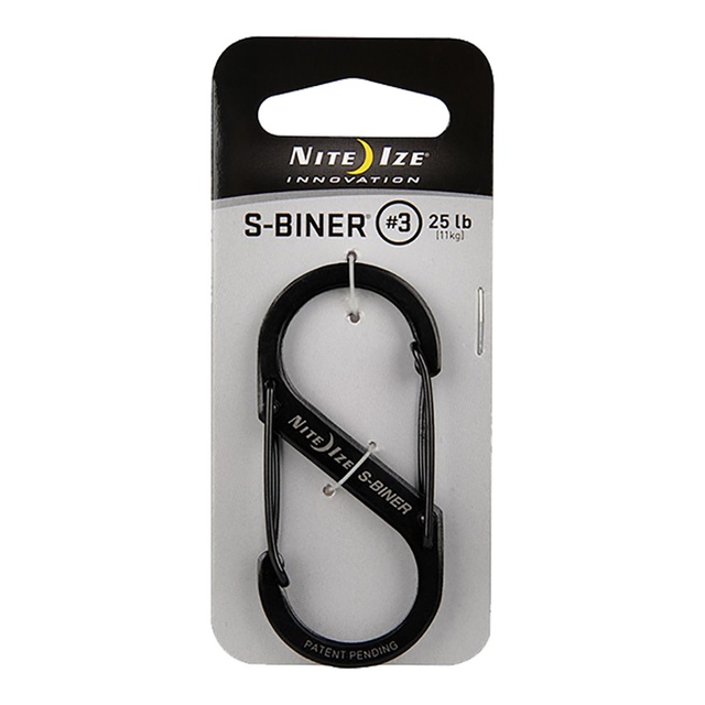 Nite Ize Stainless Steel Size #3 S-Biner Front_Flat