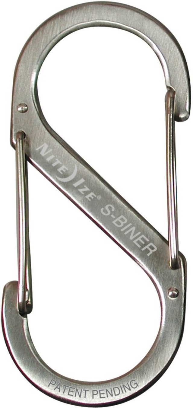 Nite Ize Stainless Steel S-Biner Size #4 Front_Flat