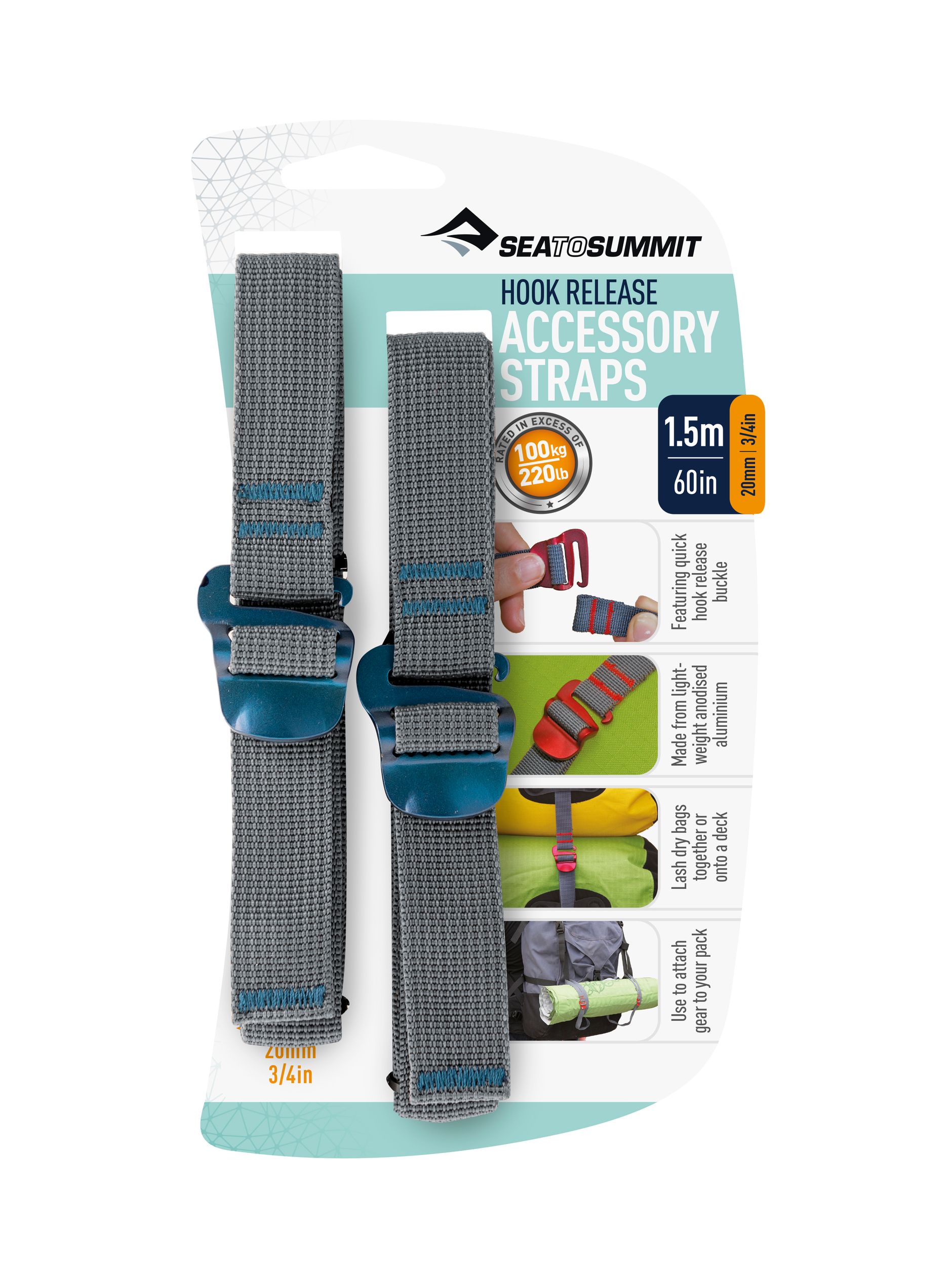 Sea To Summit 3/4" x 60" Accessory Strap with Quick Hook Release