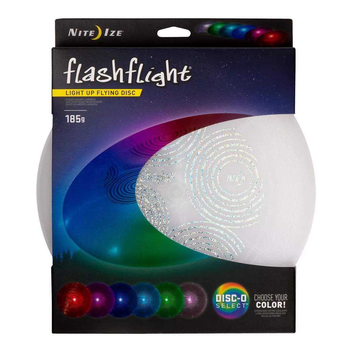 Nite Ize Flashflight Rechargeable Light Up Frisbee Front_Flat