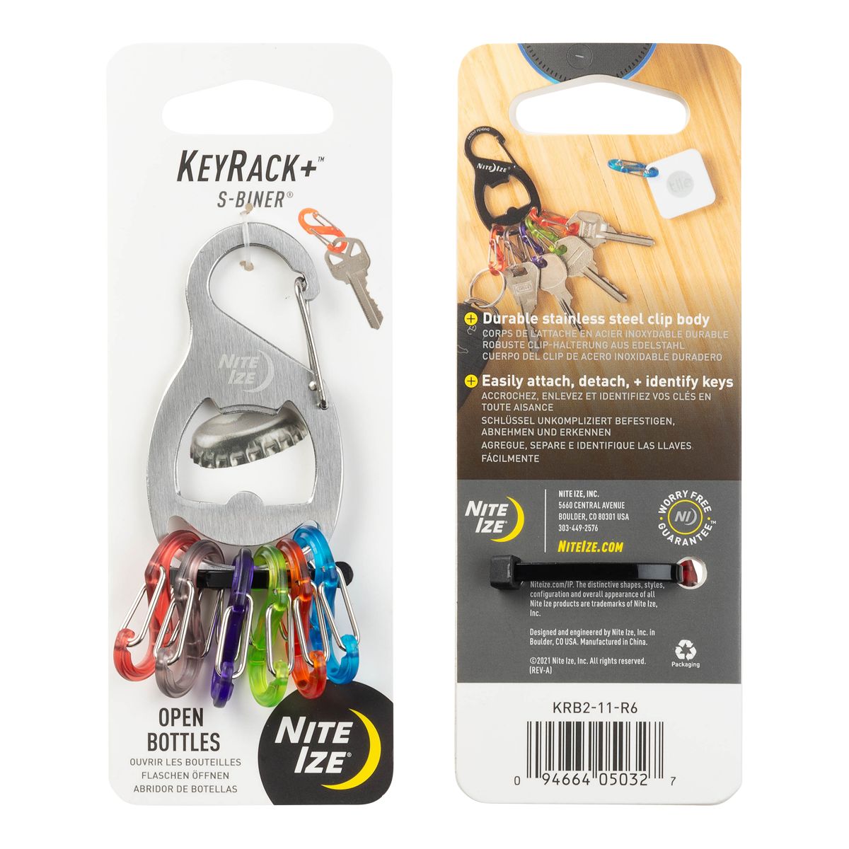 The Nite Ize Key Rack S-Biner Carabiner Clip Composite_or_Mixed