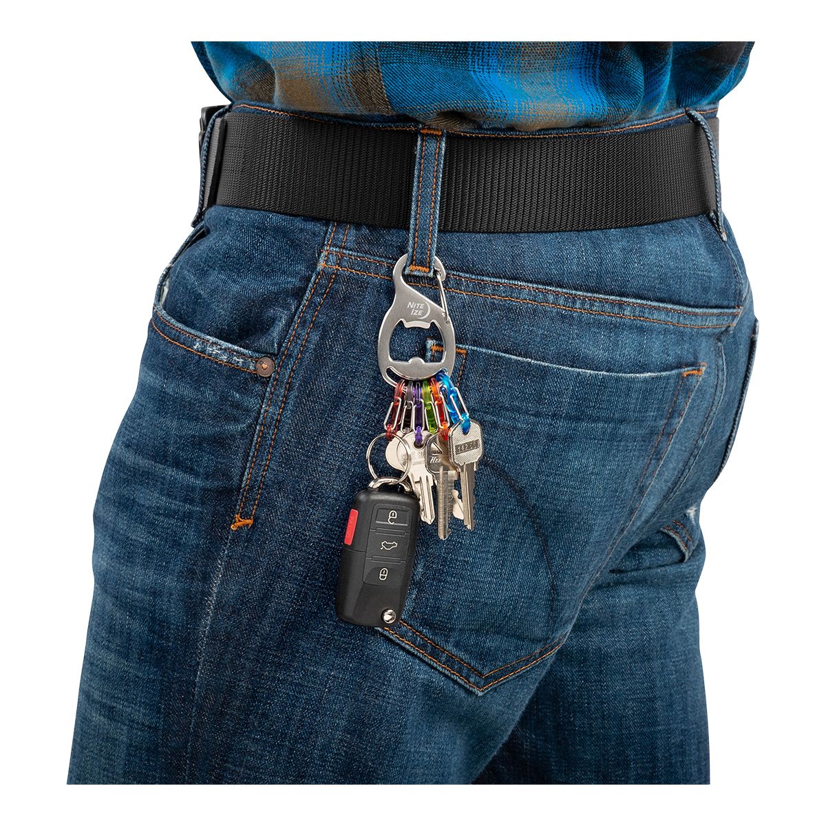 The Nite Ize Key Rack S-Biner Carabiner Clip Front_Flat