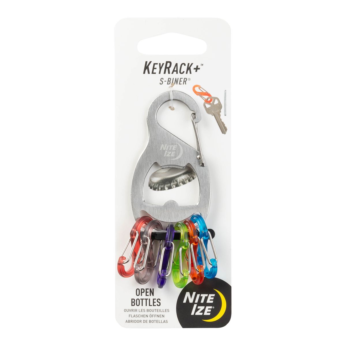 The Nite Ize Key Rack S-Biner Carabiner Clip Front_Flat