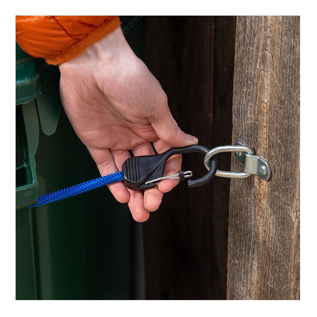 Nite Ize SlideLock Carabiner Bungee - 36 in. - Blue Side_Right