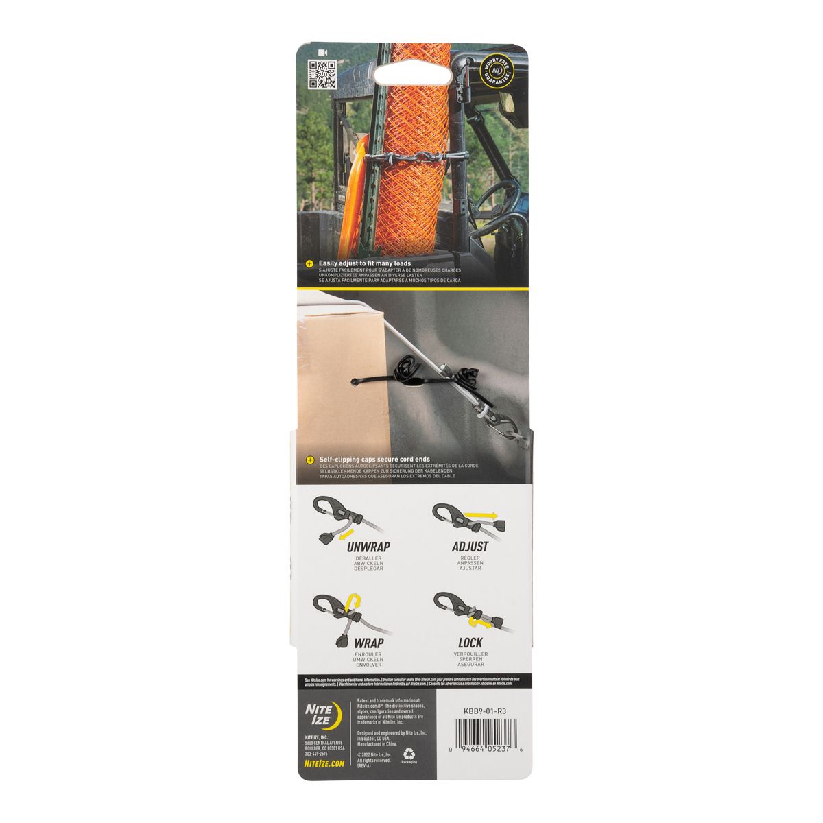 Nite Ize KnotBone Adjustable Bungee #9 Back_Flat