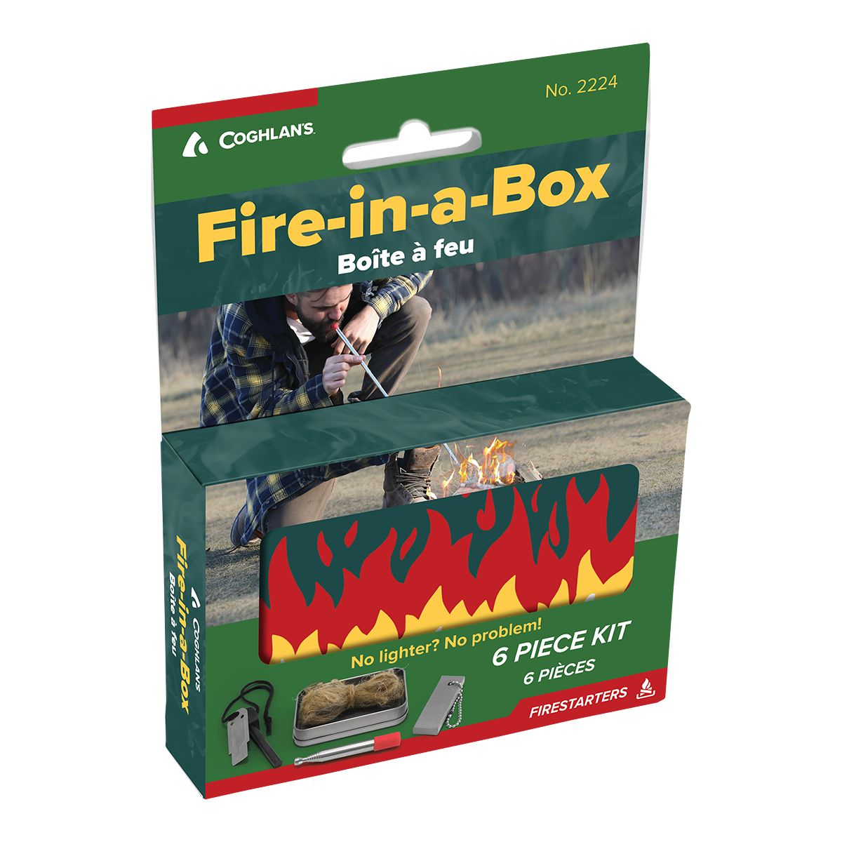 Coghlan's Fire Starter Kit Fire In A Box Front_Angled_Right