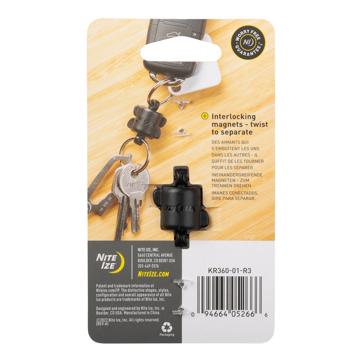 Nite Ize Keyring 360 Magnetic Connector Back_Flat