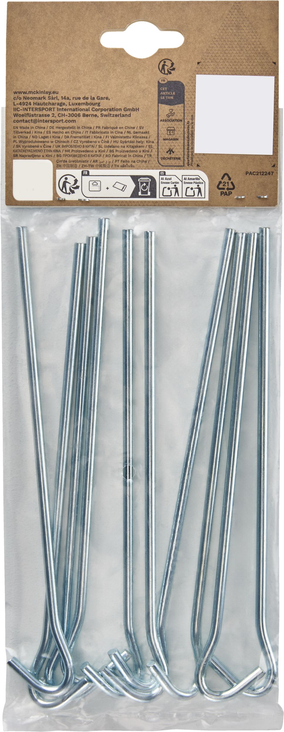 McKINLEY Steel Tent Pegs – 10 Pack