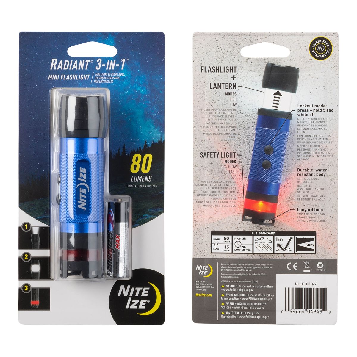 NITEIZE Nite Ize Radiant 3-in-1 Mini Flashlight | Willowbrook