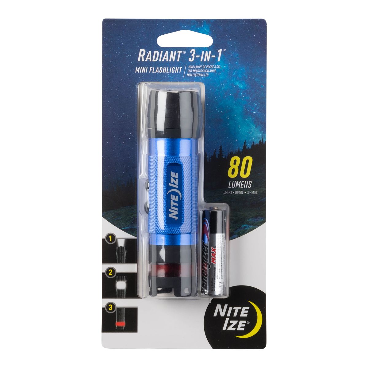 Nite Ize Radiant 3-in-1 Mini Flashlight Front_Flat