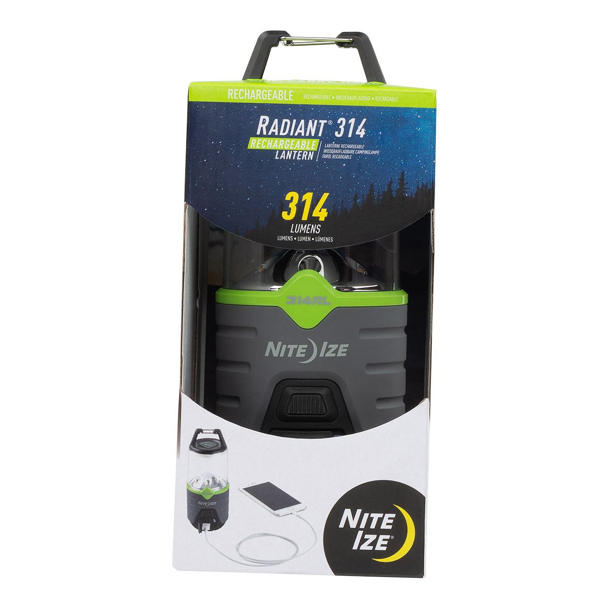 Nite Ize Radiant 314 Rechargeable Lantern Front_Flat