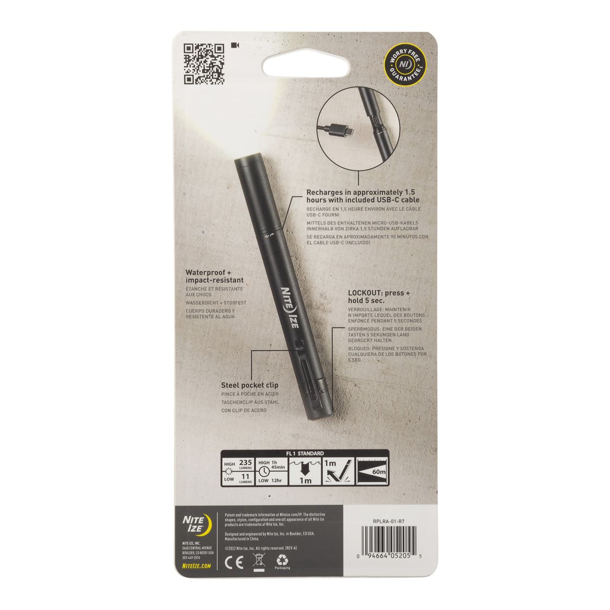 Nite Ize Radiant Rechargeable Pen Light Back_Flat