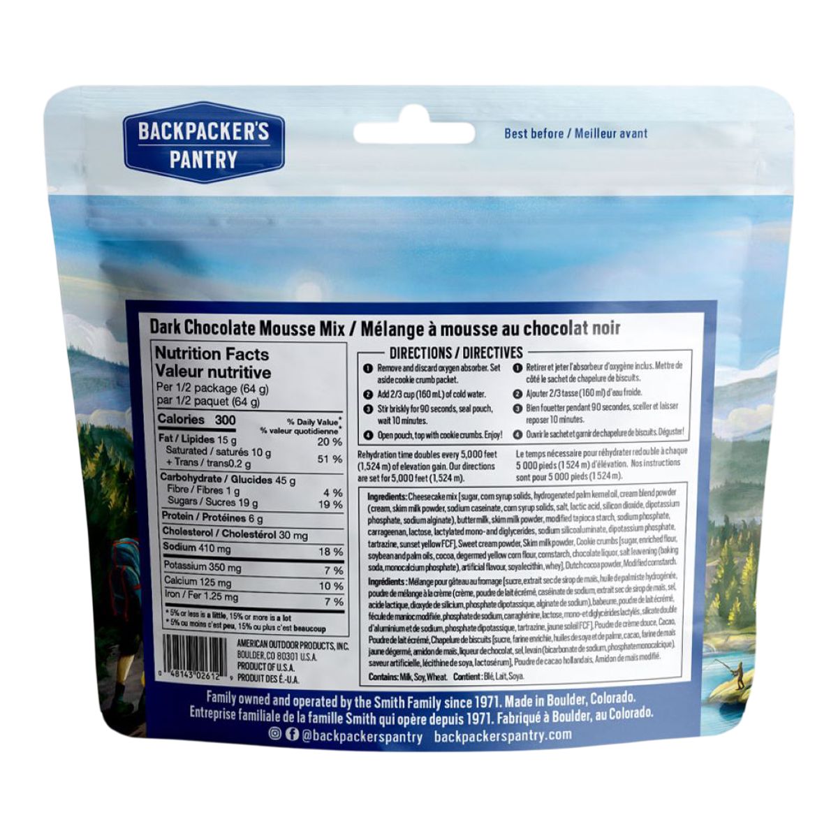 Backpacker's Pantry Chocolate Cheesecake