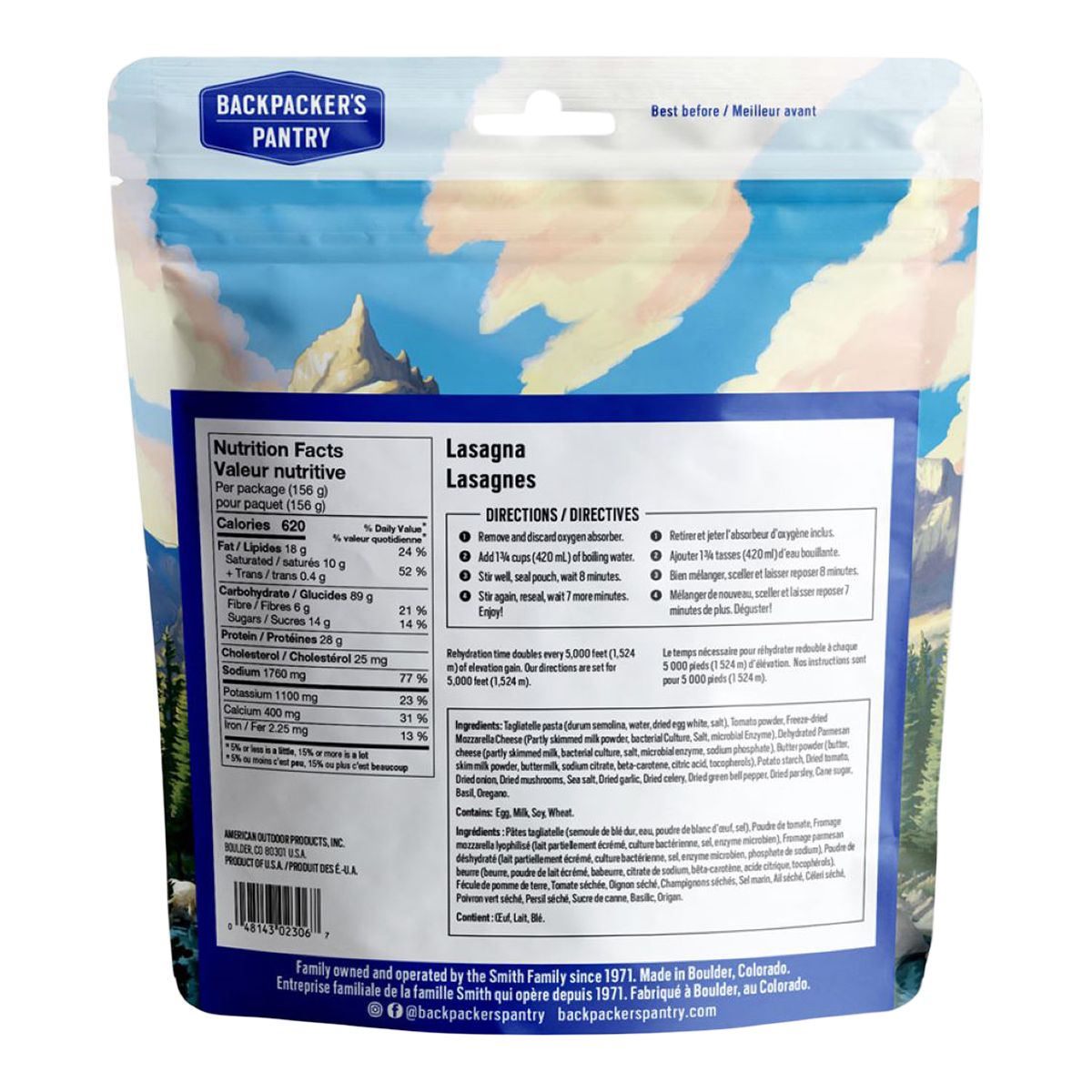 Backpacker's Pantry Lasagna