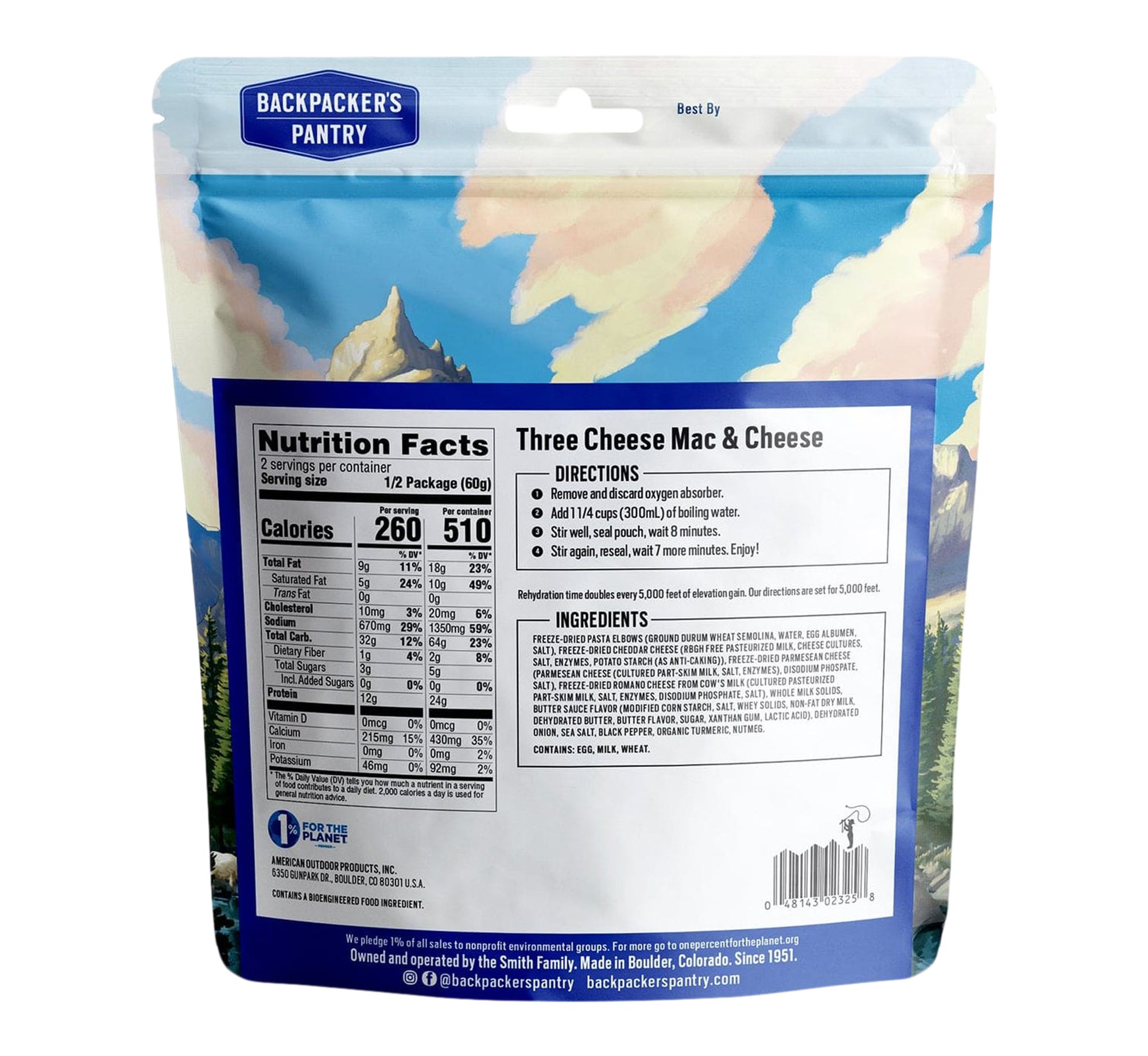Backpacker’s Pantry Three Cheese Macaroni & Cheese