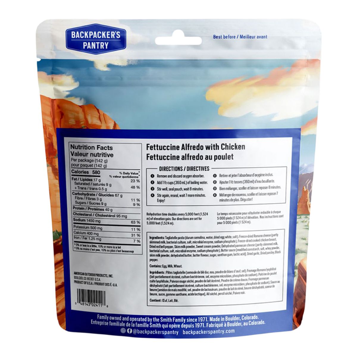 Backpacker's Pantry Fettuccini Alfredo with Chicken