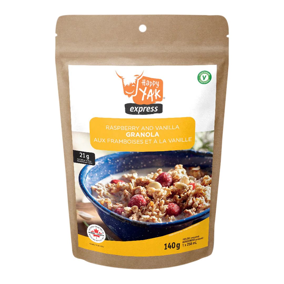 Happy Yak Raspberry and Vanilla Granola Snacks