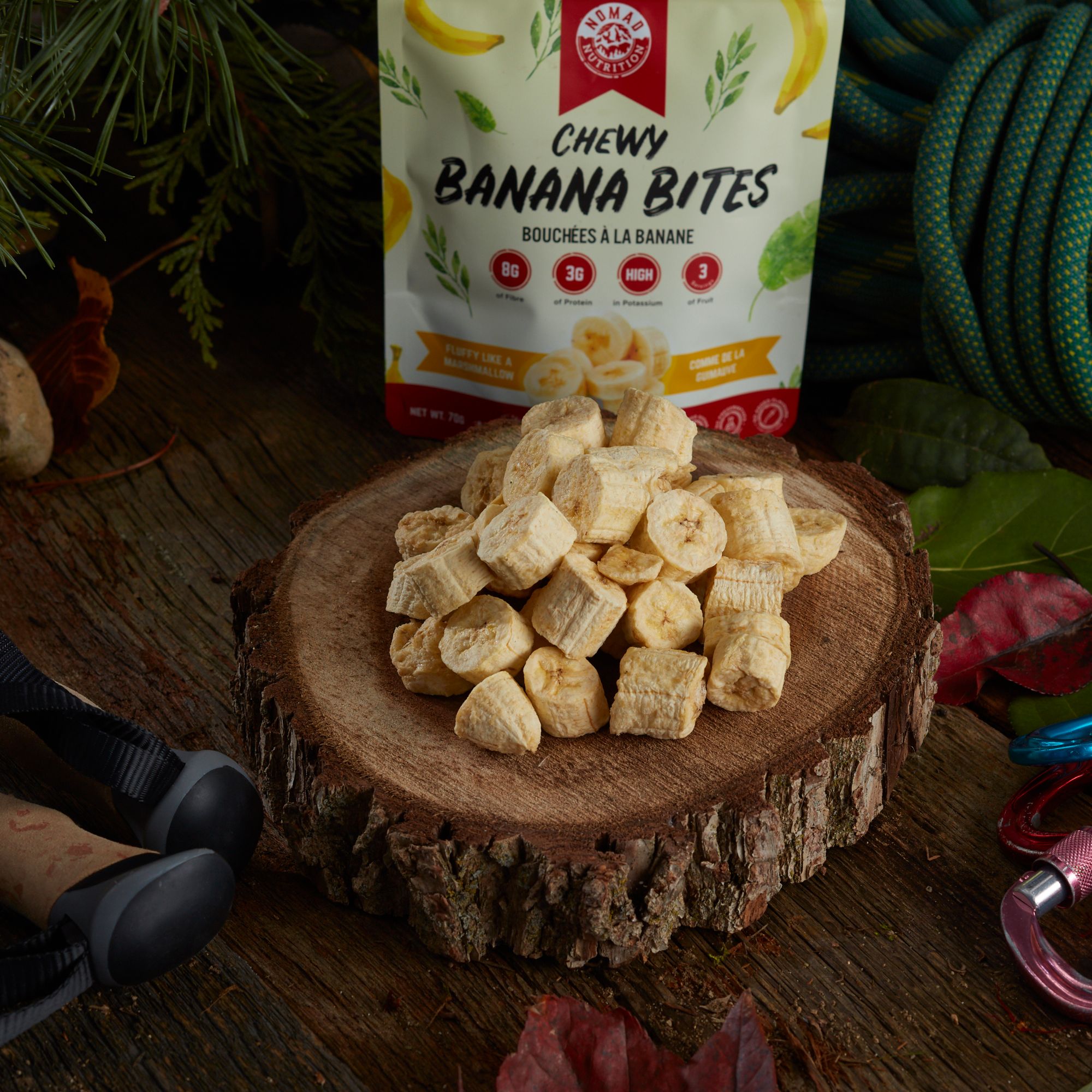 Nomad Nutrition Dehydrated Chewy Banana Bites