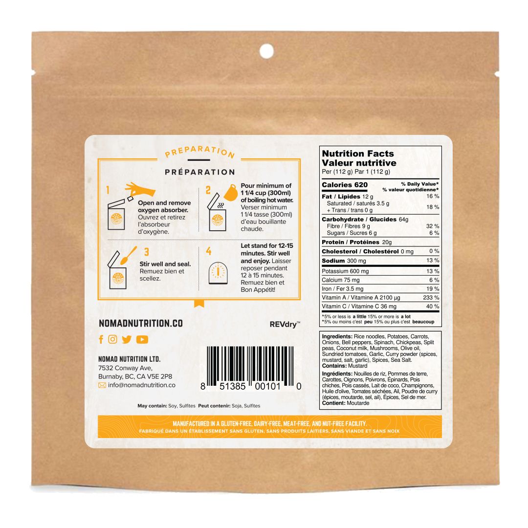 Nomad Nutrition Dehydrated Kathmandu Curry