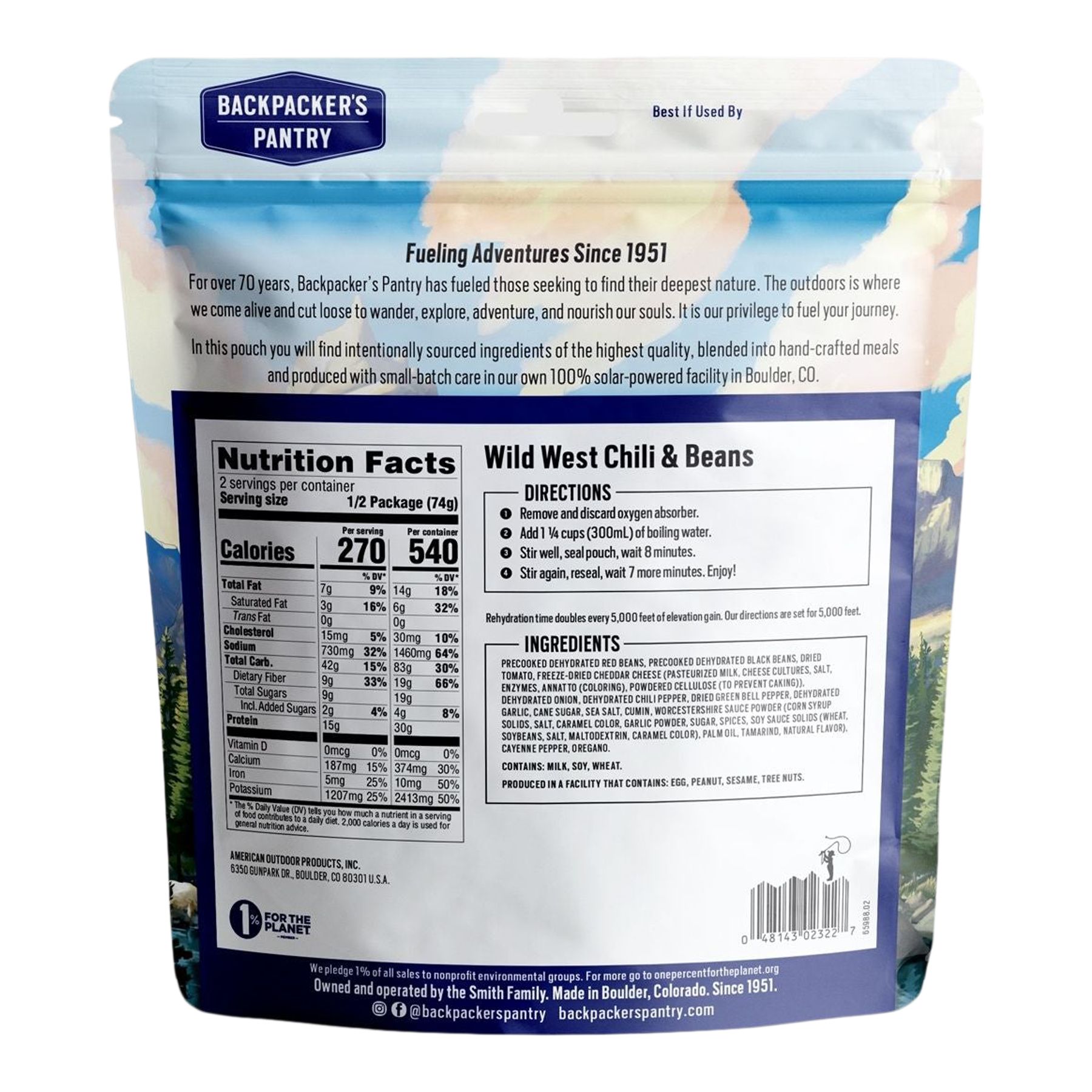 Backpacker's Pantry Wild West Chili and Beans