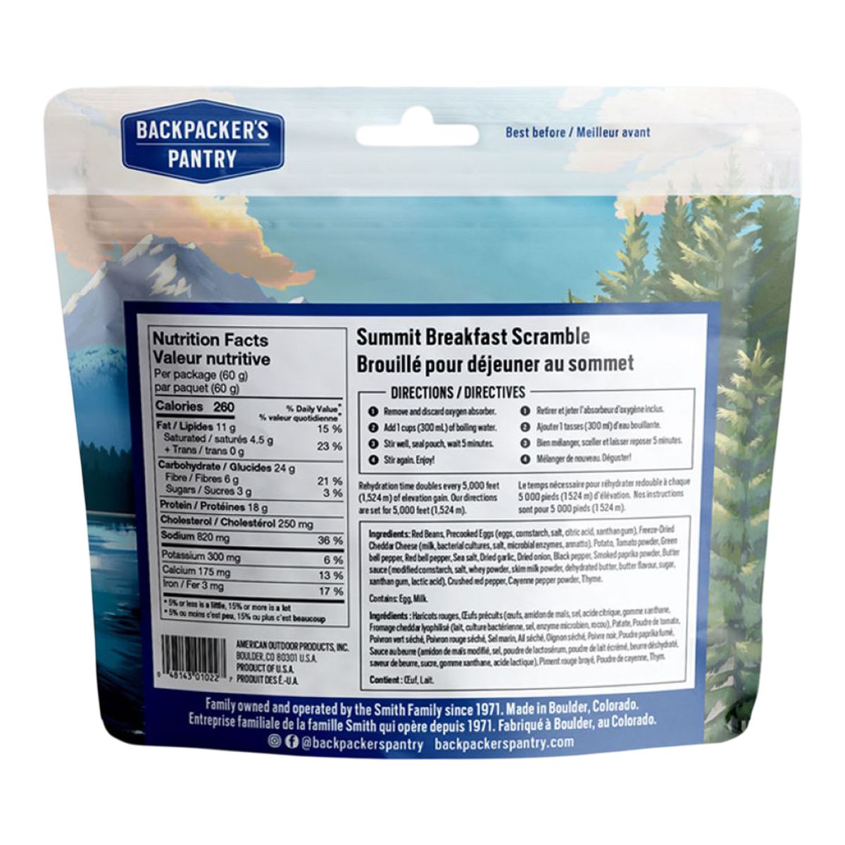 Backpacker's Pantry Summit Breakfast Scramble