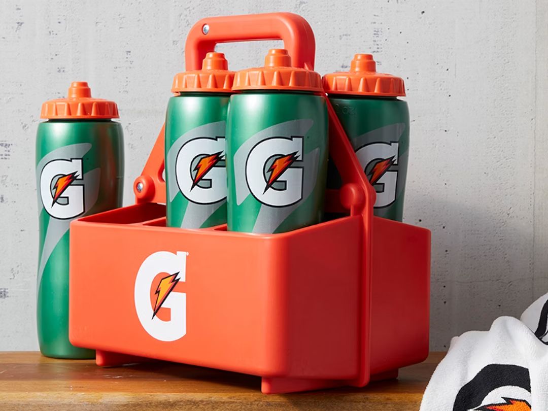 Gatorade Bottle Caddy, Plastic, Holds 6 squeeze bottles (not included) Front_Angled_Left