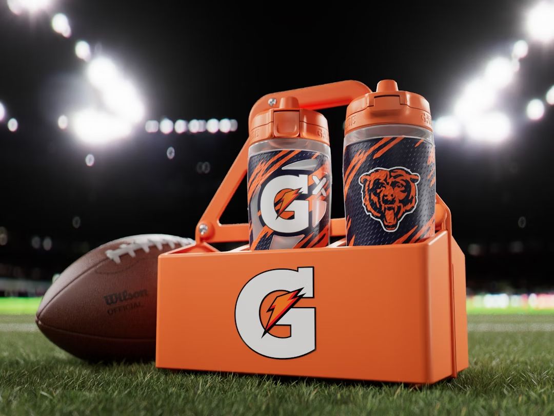 Gatorade Bottle Caddy, Plastic, Holds 6 squeeze bottles (not included) Front_Angled_Left