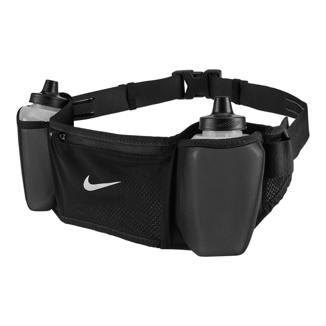 Nike Flex Stride Double 24 oz Waistpack Bottle Belt, Sport Cap, Plastic Front_Flat