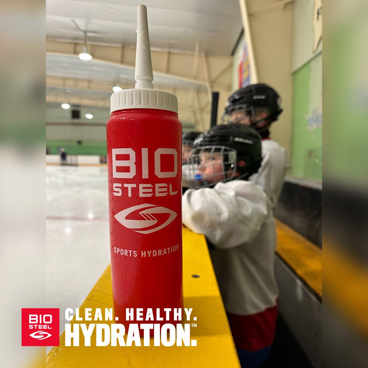 Biosteel Team Water Bottle With Spouted Lid