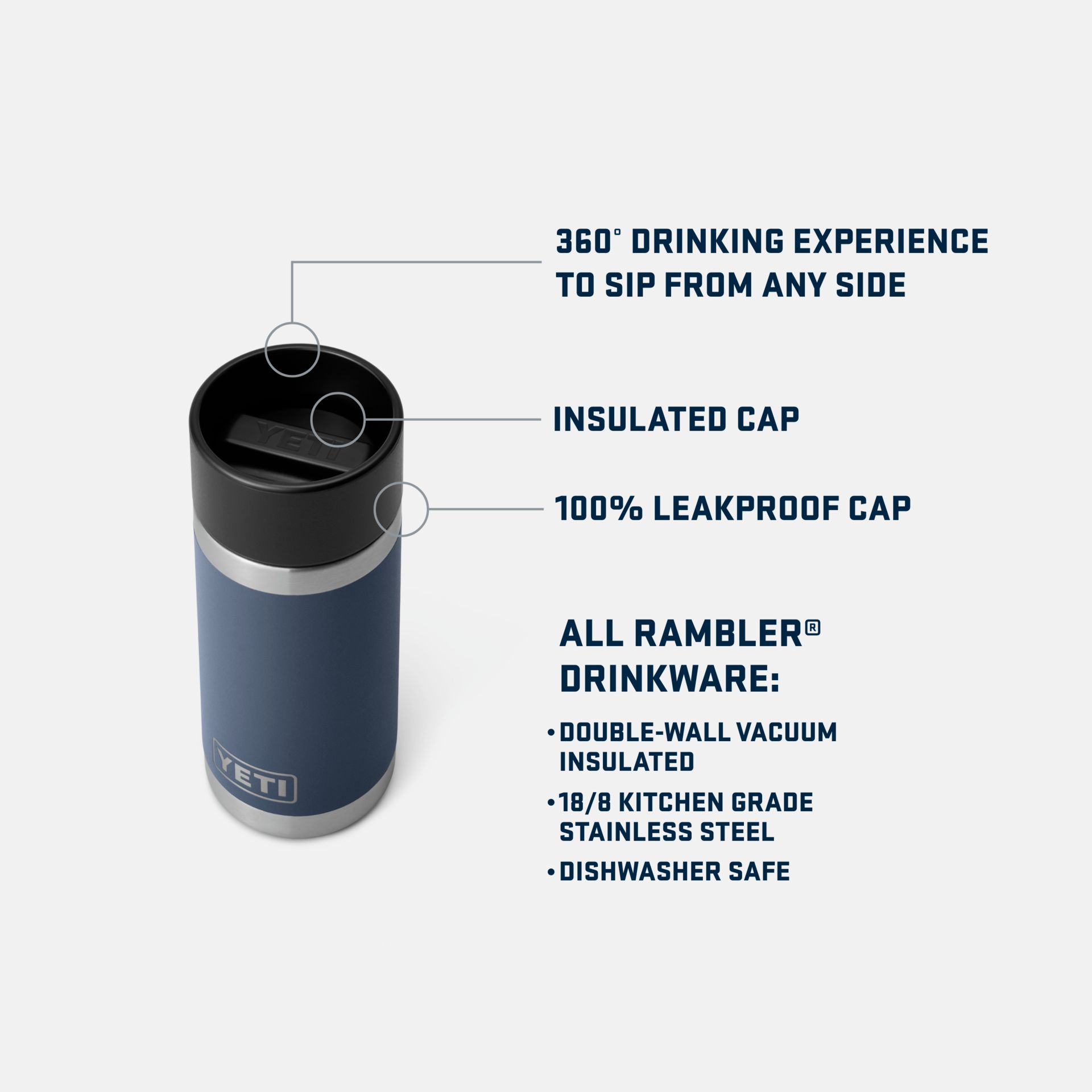 YETI Rambler® 12 oz Bottle with HotShot™ Cap