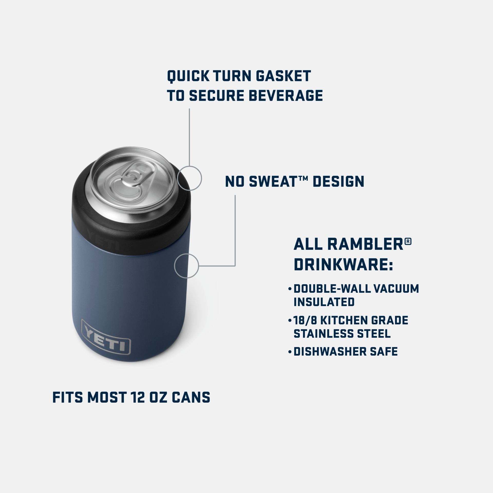 YETI Rambler® Colster 2.0 Can Insulator with Double-Wall Vacuum Insulation