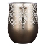 Corkcicle Fairisle Stemless 12 oz Tumbler, Sliding Lid Front_Flat