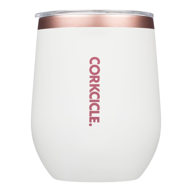 Corkcicle Stemless 12 oz Wine Tumbler, Sliding Lid, Insulated Stainless Steel