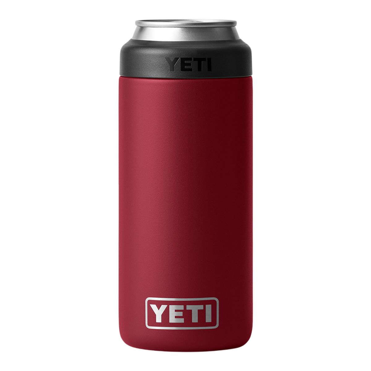 YETI Rambler Slim Can 12 oz Can Sleeve/Koozie, Screw Cap, Insulated Stainless Steel