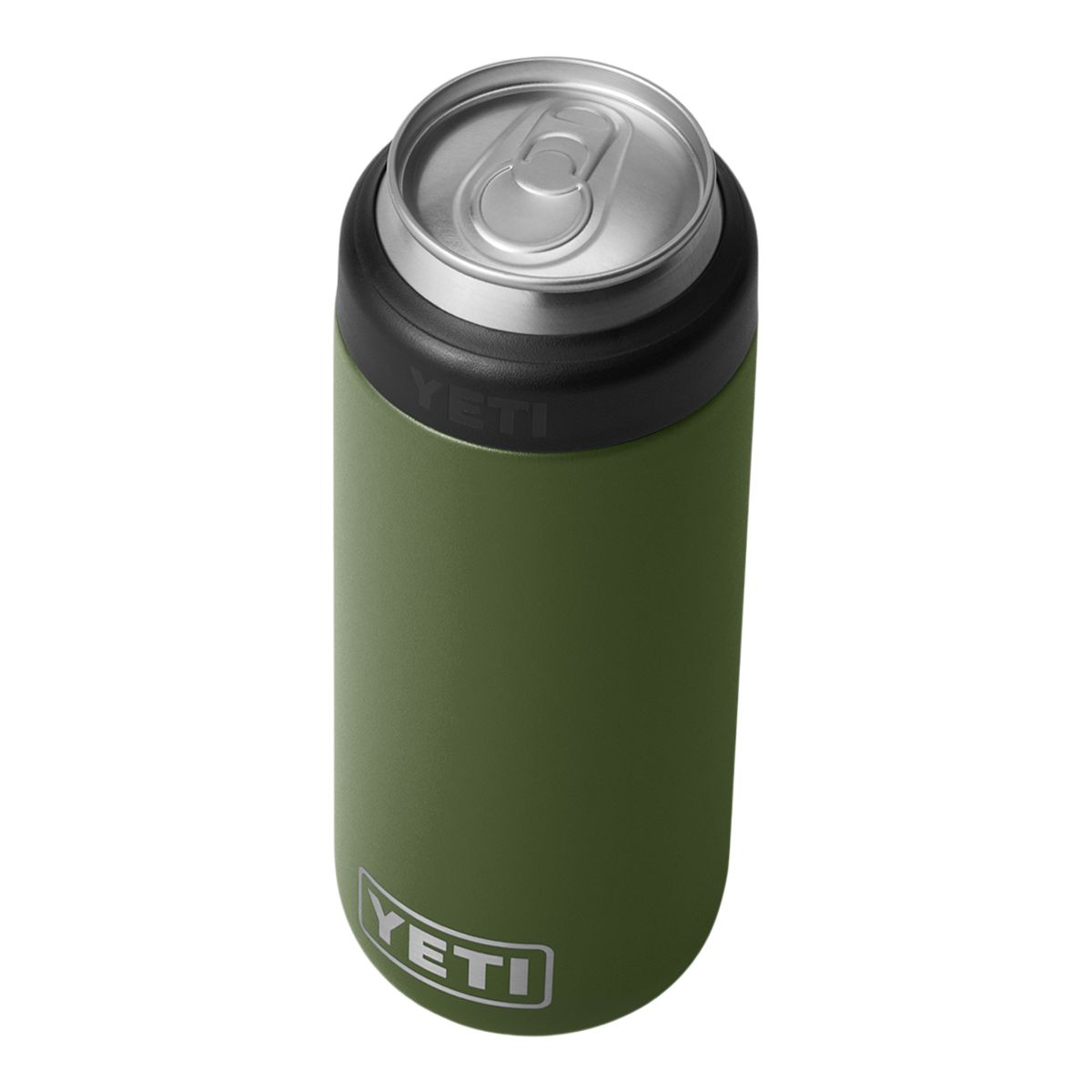 YETI Rambler Slim Can 12 oz Can Sleeve/Koozie, Screw Cap, Insulated Stainless Steel