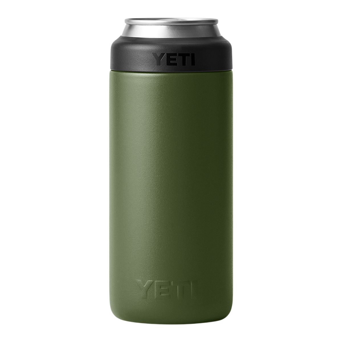 YETI Rambler Slim Can 12 oz Can Sleeve/Koozie, Screw Cap, Insulated Stainless Steel