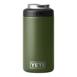 YETI Rambler Tall Can 16 oz Can Sleeve/Koozie, Screw Cap, Insulated Stainless Steel Front_Flat