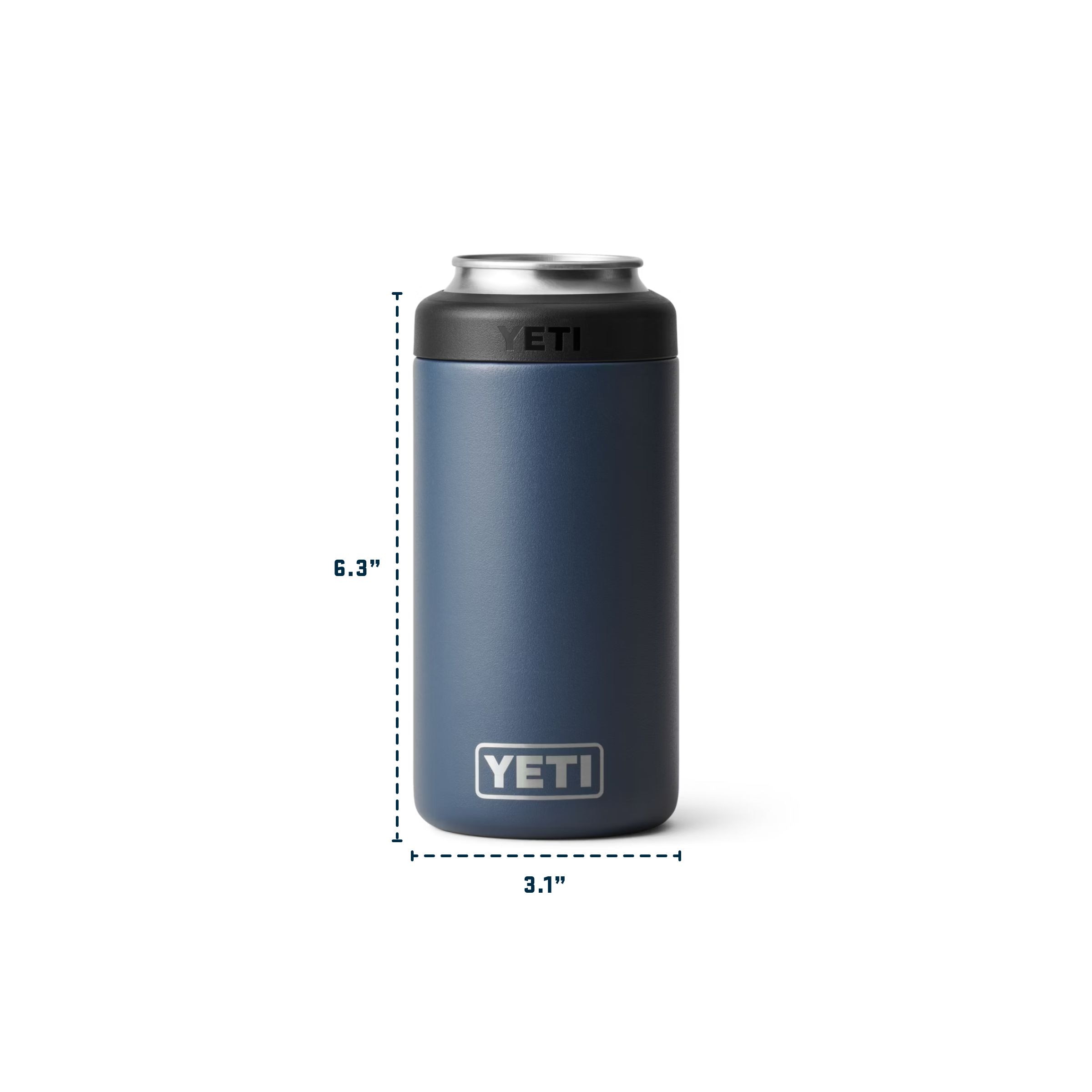 YETI Rambler Tall Can 16 oz Can Sleeve/Koozie, Screw Cap, Insulated Stainless Steel