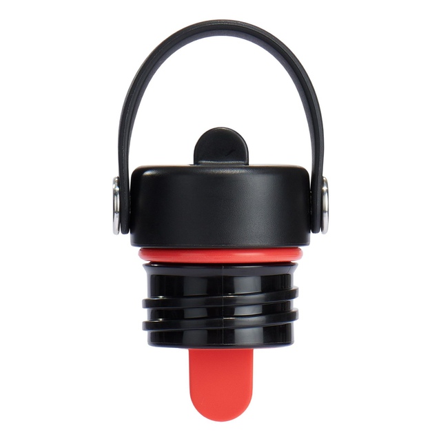 Hydro Flask Standard Mouth Plastic Water Bottle Lid with Straw Front_Flat
