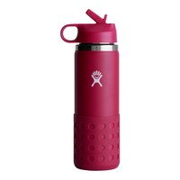 Hydro Flask Kid's Wide Mouth 20 oz Insulated Stainless Steel Water Bottle with Straw Lid