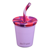 Klean Kanteen Kids' 10 oz Cup With Straw Lid Front_Flat