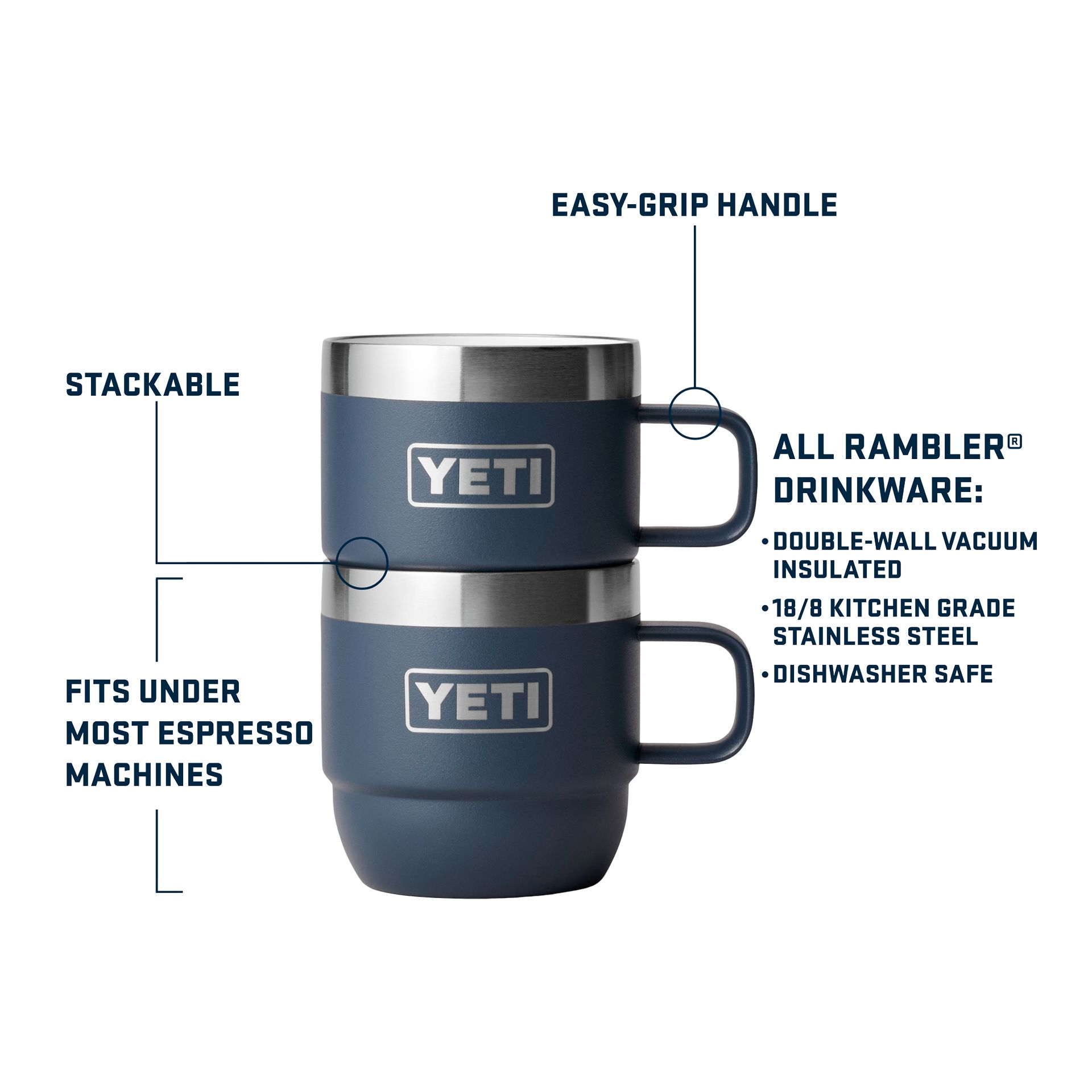 YETI Rambler® 6 oz Stackable Espresso Cup 2pk