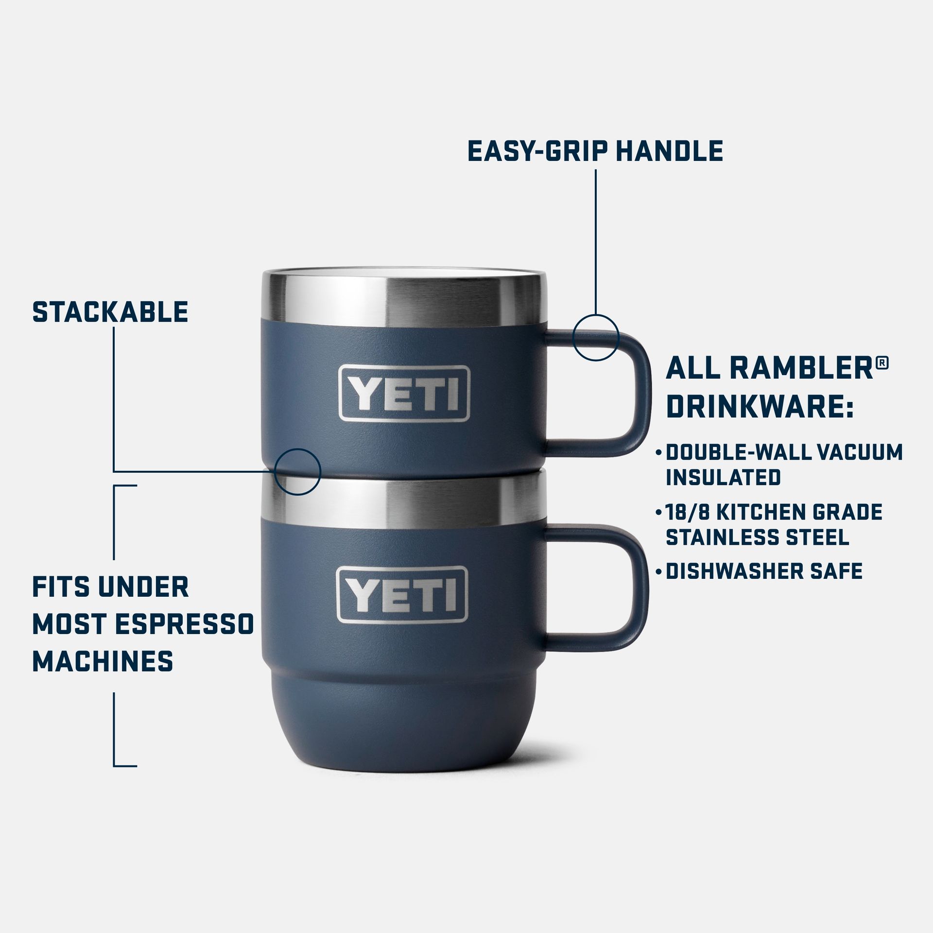 YETI Rambler® 6 oz Stackable Espresso Cup 2pk