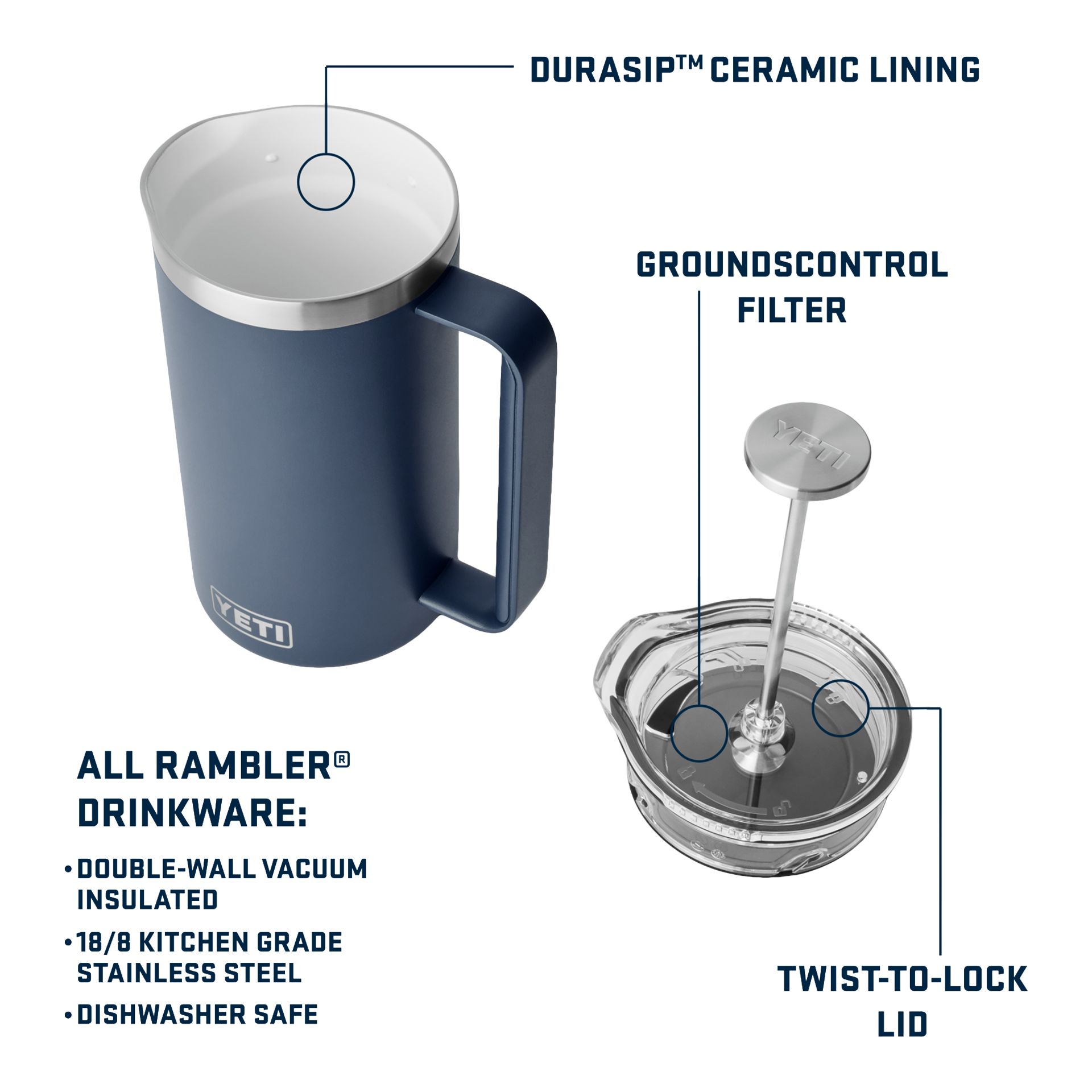 YETI Rambler® French Press - 34 oz