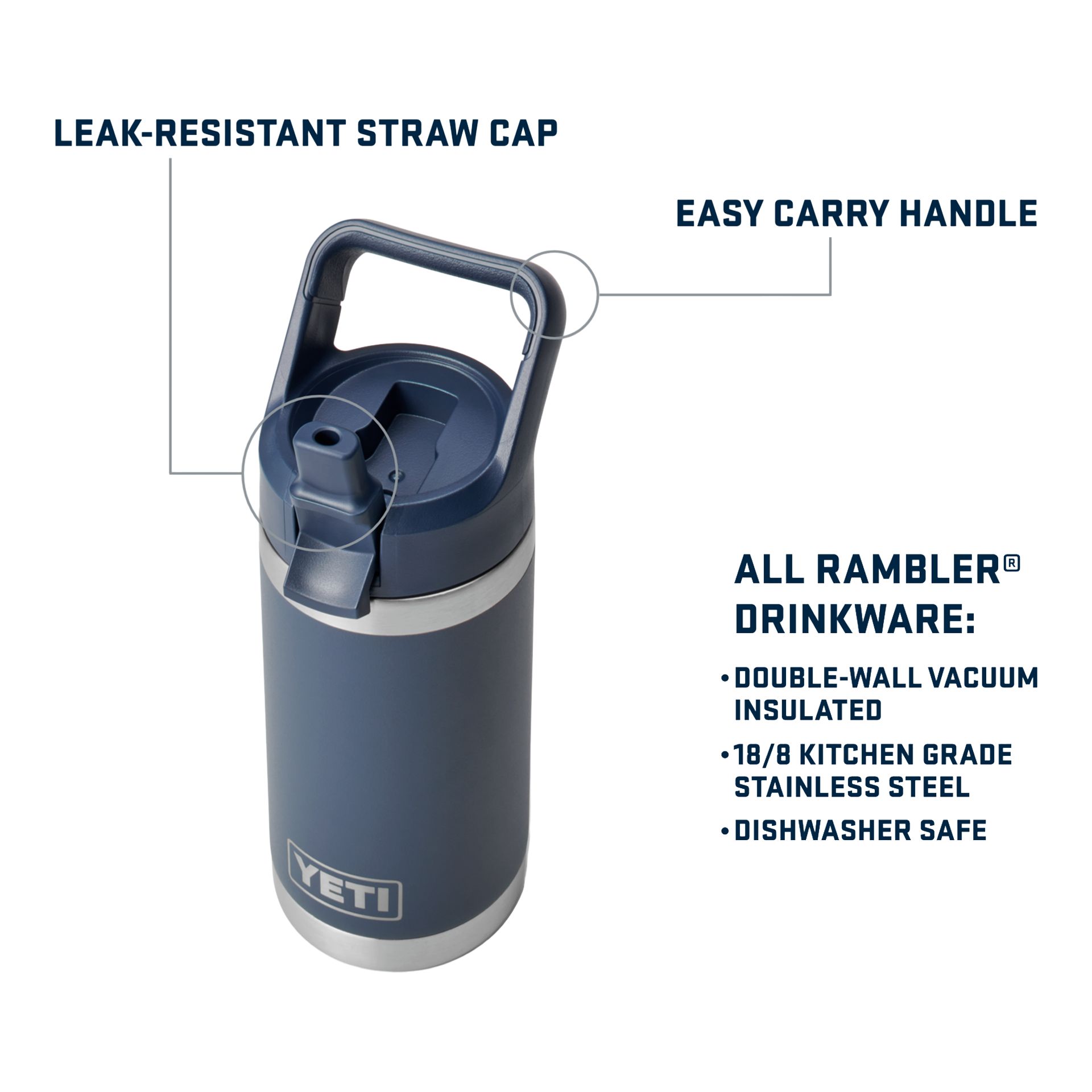 YETI Rambler® Junior Kids' 12 oz Insulated Stainless Steel Water Bottle